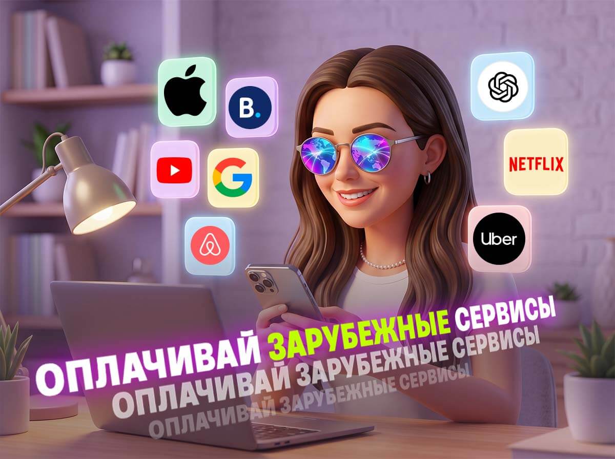 Оплачивай зарубежные сервисы
